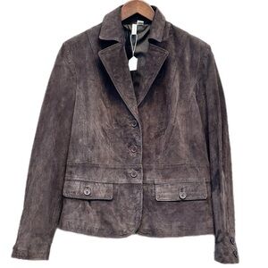 Y2K Vintage St. John’s Bay Genuine Suede Leather Blazer Jacket- size Large